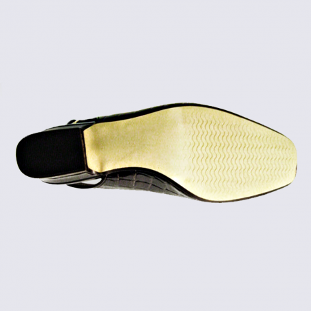 Nu-pieds Ara, nu-pieds à talon femme en cuir noir Nu-pieds Ara, nu-pieds à talon femme en cuir noir