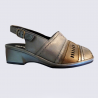 Nu-pieds Ara, sandales tendance femme en cuir lisse bronze Nu-pieds Ara, sandales tendance femme en cuir lisse bronze