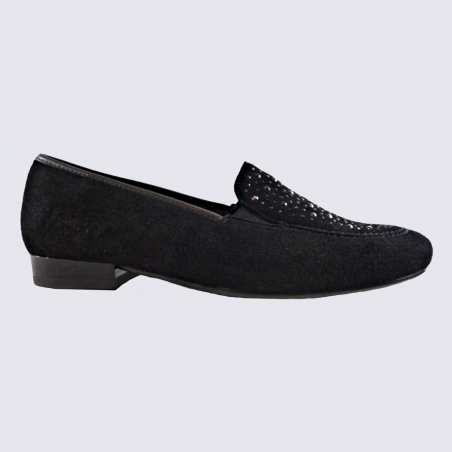 Slippers Ara, slippers tendance femme en cuir noir Slippers Ara, slippers tendance femme en cuir noir