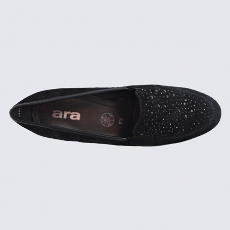 Slippers Ara, slippers tendance femme en cuir noir