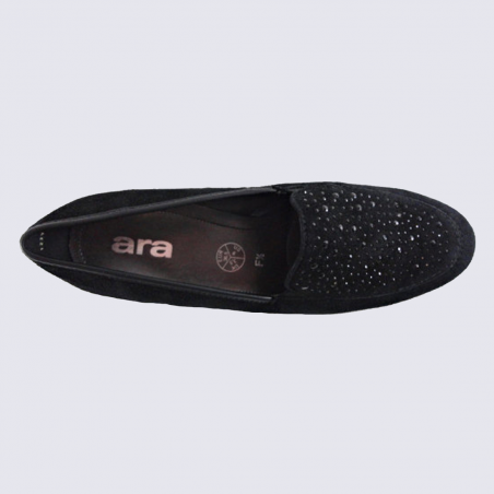 Slippers Ara, slippers tendance femme en cuir noir Slippers Ara, slippers tendance femme en cuir noir
