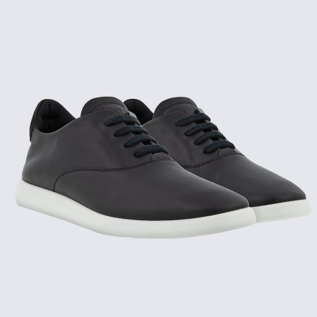 Baskets Ecco, baskets tendances femme en cuir nubuck noir