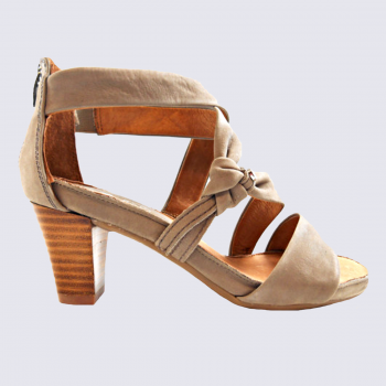 Nu-pieds Ara, nu-pieds à talon haut femme en cuir gris