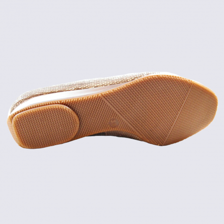Ballerines Ara ballerines compens es femme en cuir taupe Igert