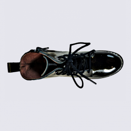 Bottines Bellamy, bottines à lacets filles en cuir noir Bottines Bellamy, bottines à lacets filles en cuir noir