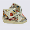 Chaussons Bellamy, chaussons à velcros motif lapin bébé fille beige Chaussons Bellamy, chaussons à velcros motif lapin bébé fille beige