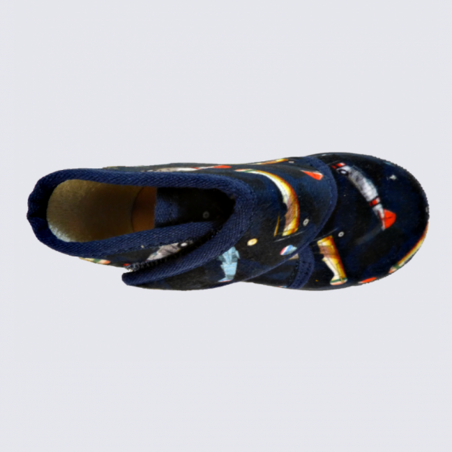 Chaussons Bellamy, chaussons motif avion garçons marine