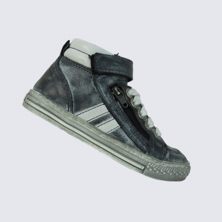 Basket en cuir Bellamy Garçon tendance à glissières Basket en cuir Bellamy Garçon tendance à glissières