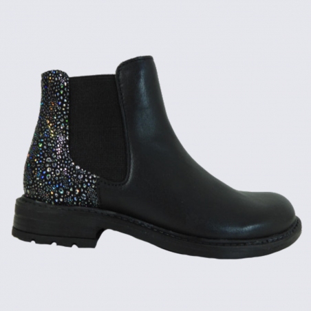 Bottines fille cuir Noir Bellamy Tendance à glissière