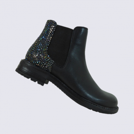 Bottines fille cuir Noir Bellamy Tendance à glissière Bottines fille cuir Noir Bellamy Tendance à glissière