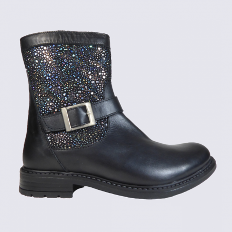 Bottes fille en cuir Noir Bellamy Tendance à glissière