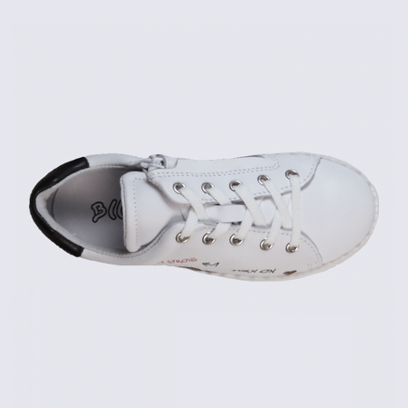 Baskets blanches en cuir pour fille Bellamy tendance