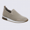 Baskets Ara, baskets slippers femme en textile brun sable Baskets Ara, baskets slippers femme en textile brun sable