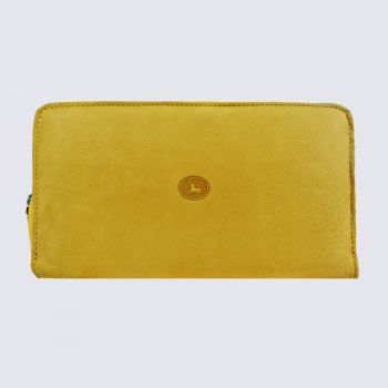 Compagnon Frandi, compagnon zippé femme en cuir moutarde