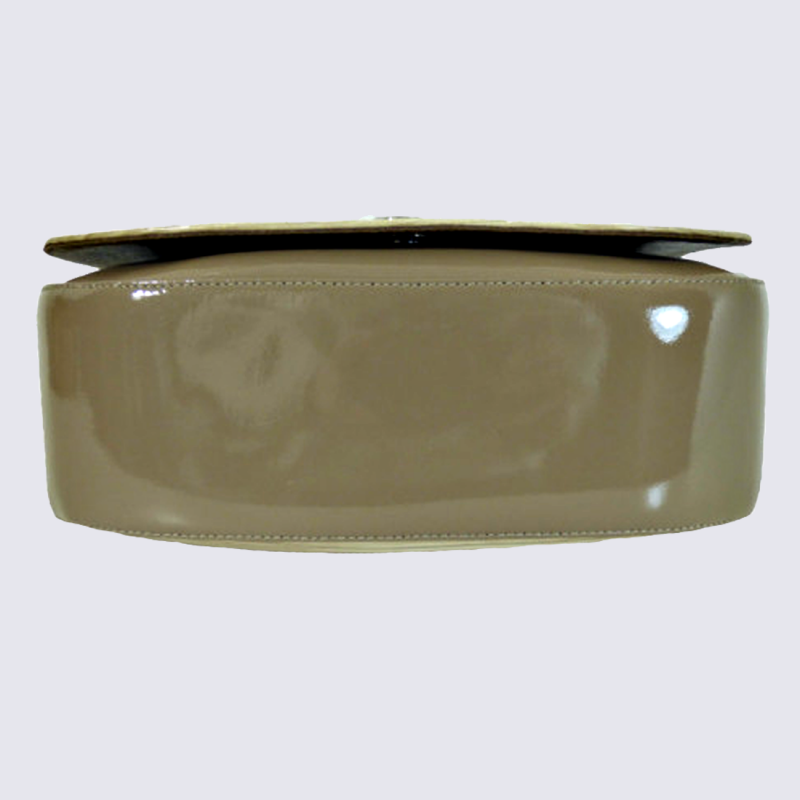 Sac à main Charlotte Taupe tendance en cuir Vernis