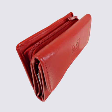 Porte monnaie Clara Campbell, porte monnaie femme en cuir rouge Porte monnaie Clara Campbell, porte monnaie femme en cuir rouge