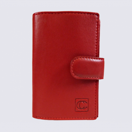 Porte Feuille Clara Campbell, porte feuille tendance femme en cuir rouge