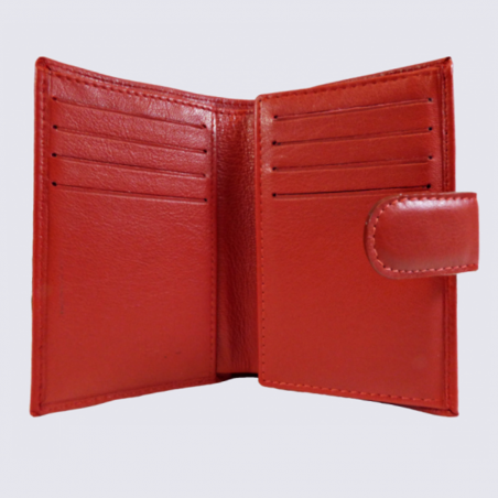 Porte Feuille Clara Campbell, porte feuille tendance femme en cuir rouge