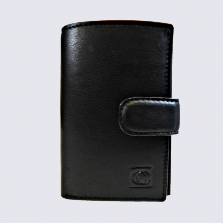 Porte Feuille Clara Campbell, porte feuille tendance femme en cuir noir