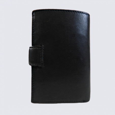 Porte Feuille Clara Campbell, porte feuille tendance femme en cuir noir