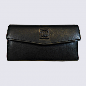 Porte Feuille Clara Campbell, porte feuille femme en cuir noir