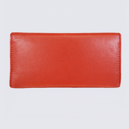 Porte Feuille Clara Campbell, porte feuille femme en cuir rouge