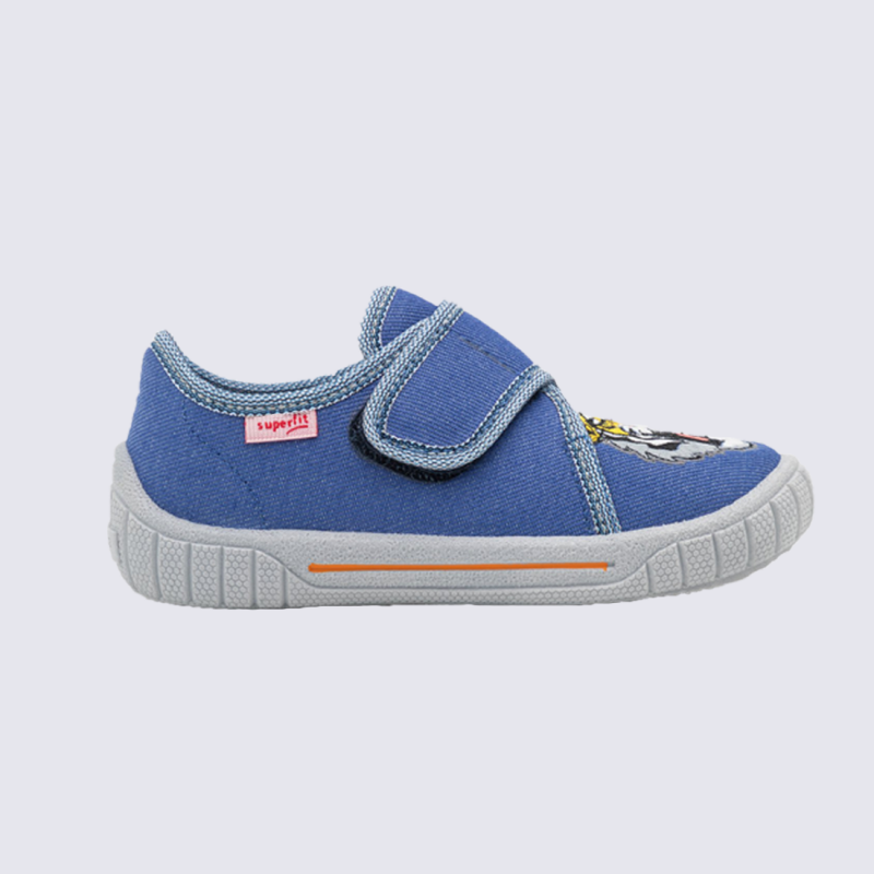 superfit Chaussons enfant scratch Papageno bleu largeur moyenne