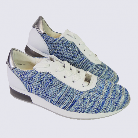 Baskets Ara, baskets tricotées femme en textile bleu aqua Baskets Ara, baskets tricotées femme en textile bleu aqua