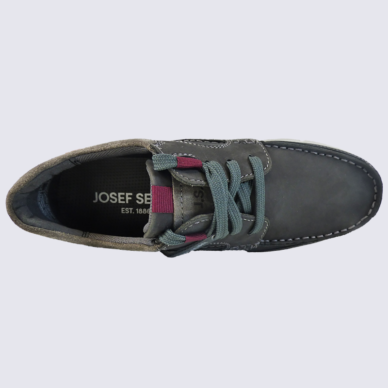 Chaussures Josef Seibel, chaussures à lacets homme en cuir granit