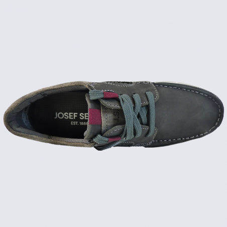 Chaussures Josef Seibel, chaussures à lacets homme en cuir granit