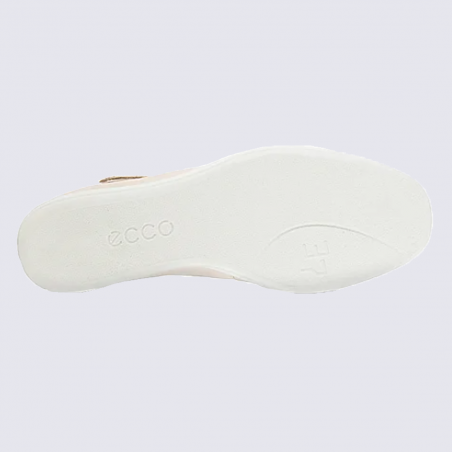 Chaussures Ecco, chaussures confortables pour femme en cuir rose calcaire