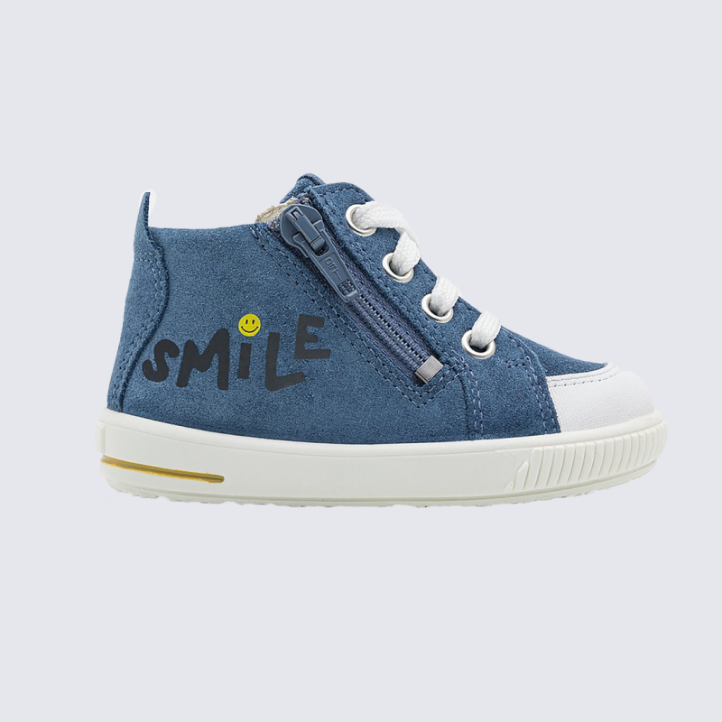 Chaussures Superfit chaussures mixtes pour bebes en daim bleu et blanc Igert Chausseur Maroquinier
