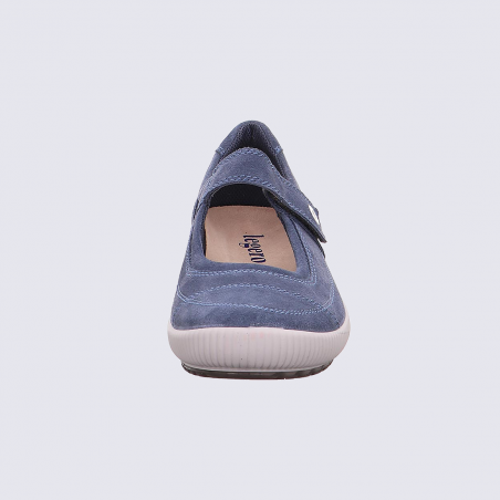 Ballerines Legero, ballerines confortables femme en cuir velours bleu