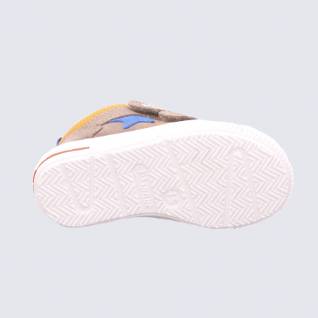 Chaussures Superfit, chaussures à velcros bébé garçon bi-matières beige/orange Chaussures Superfit, chaussures à velcros bébé garçon bi-matières beige/orange