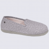Chaussons Isotoner, chaussons confortables femme imprimé pois gris Chaussons Isotoner, chaussons confortables femme imprimé pois gris
