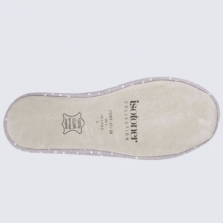 Chaussons Isotoner, chaussons ballerines femme imprimé pois gris Chaussons Isotoner, chaussons ballerines femme imprimé pois gris