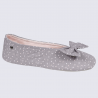 Chaussons Isotoner, chaussons ballerines femme imprimé pois gris Chaussons Isotoner, chaussons ballerines femme imprimé pois gris