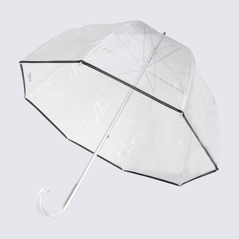 Parapluie cloche Isotoner, parapluie cloche transparent femme pvc/noir