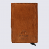Mini portefeuille Bear, mini portefeuilles intelligent en cuir cognac Mini portefeuille Bear, mini portefeuilles intelligent en cuir cognac