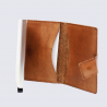 Mini portefeuille Bear, mini portefeuilles intelligent en cuir cognac Mini portefeuille Bear, mini portefeuilles intelligent en cuir cognac
