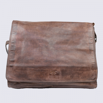 Sac à bandoulière Bear Design, sac à bandoulière tendance en cuir brun