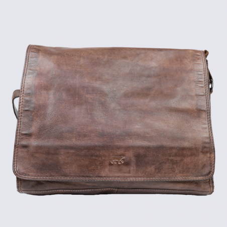 Sac à bandoulière Bear Design, sac à bandoulière tendance en cuir brun Sac à bandoulière Bear Design, sac à bandoulière tendance en cuir brun