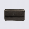 Pochette Bear, pochette à bandoulière mixte en cuir noir Pochette Bear, pochette à bandoulière mixte en cuir noir