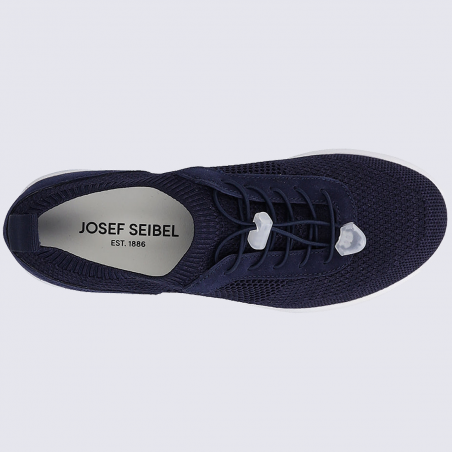 Baskets Josef Seibel, baskets tricotées femme en textile bleu