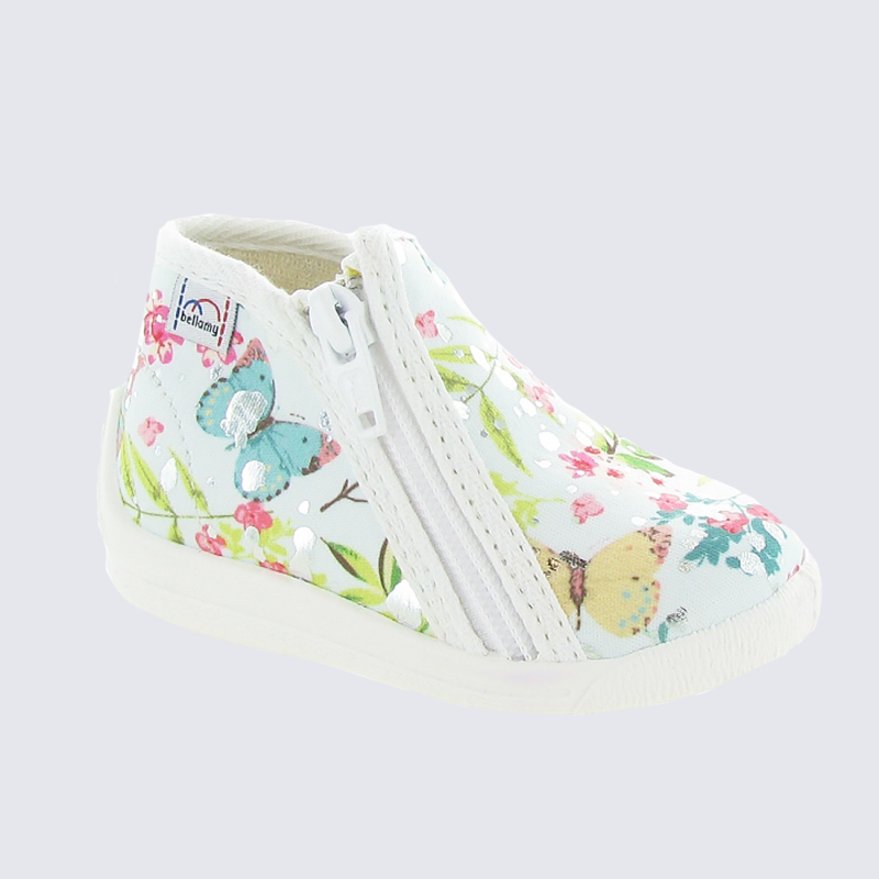 chaussons et pantoufles bebe fille Bellamy olba blanc