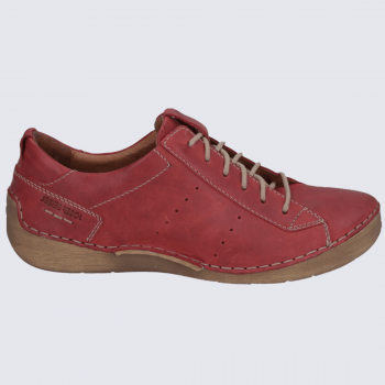 Chaussures Josef Seibel, chaussures basses femme en cuir rouge