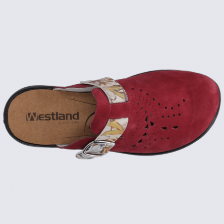 Mules Westland by Josef Seibel, mules confortables femme en cuir fuchsia