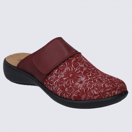 Mules Westland by Josef Seibel, mules confortables femme en cuir bordeaux