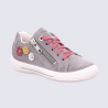 Baskets Superfit, baskets à fleurs filles en cuir gris clair Baskets Superfit, baskets à fleurs filles en cuir gris clair