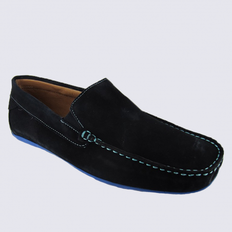 Mocassins Arima, mocassins tendances homme en cuir marine